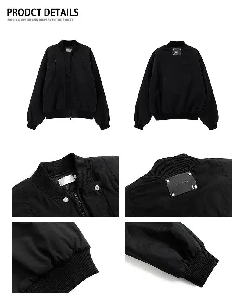 ChicMy-Fall Outfits -Autumn/Winter Coat Jacket INS Style Street Fashion Quilted Black Bomber Jacket