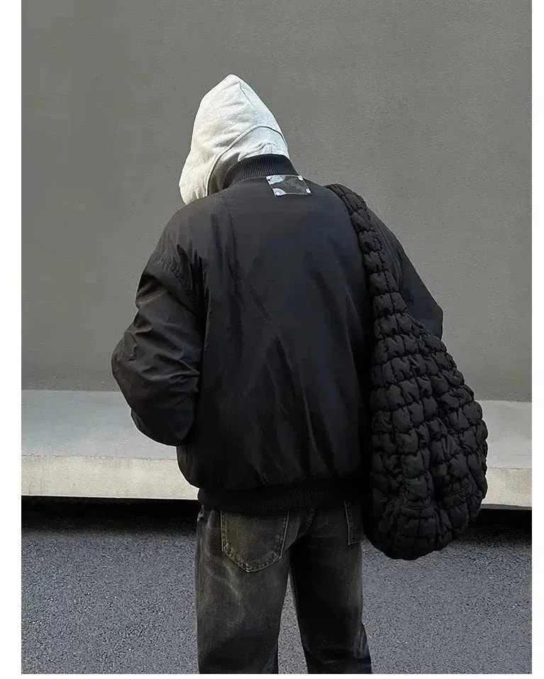 ChicMy-Fall Outfits -Autumn/Winter Coat Jacket INS Style Street Fashion Quilted Black Bomber Jacket