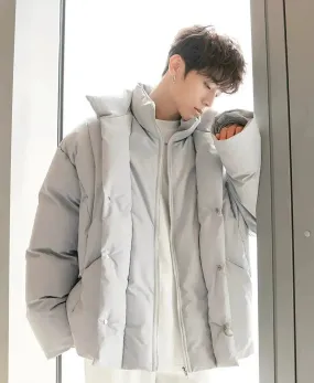 ChicMy-Fall Outfits -Autumn/Winter Coat Jacket INS Style Street Fashion Quilted Two Piece Puffer Jacket