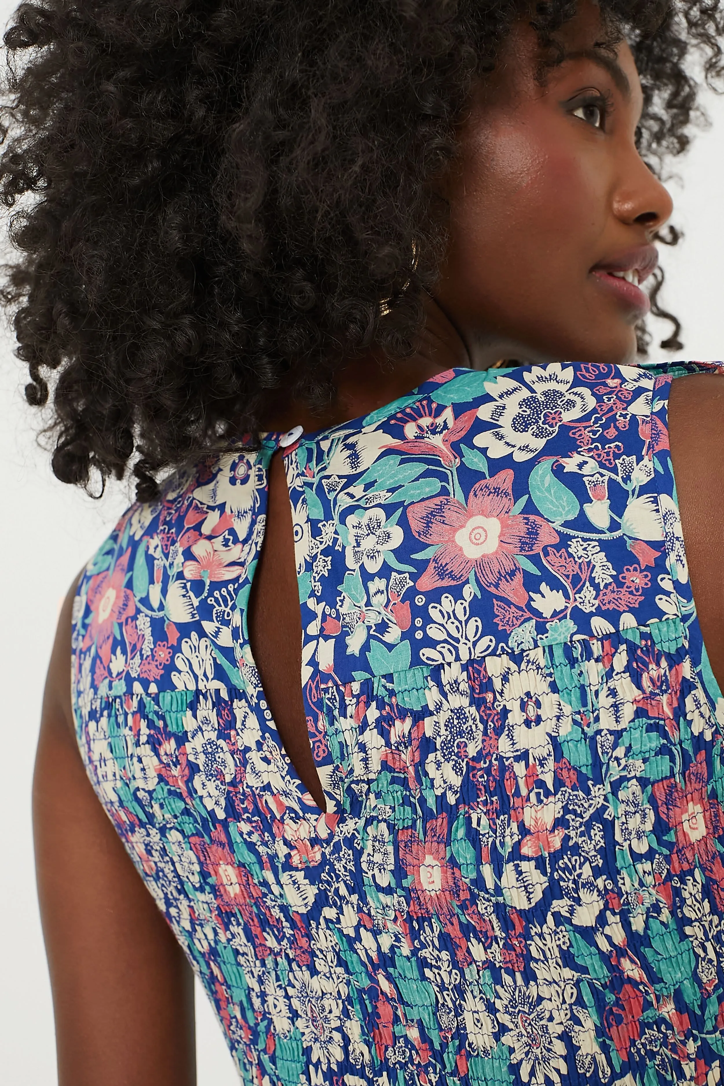 Exclusive Blue Anna's Wild Garden Iris Dress