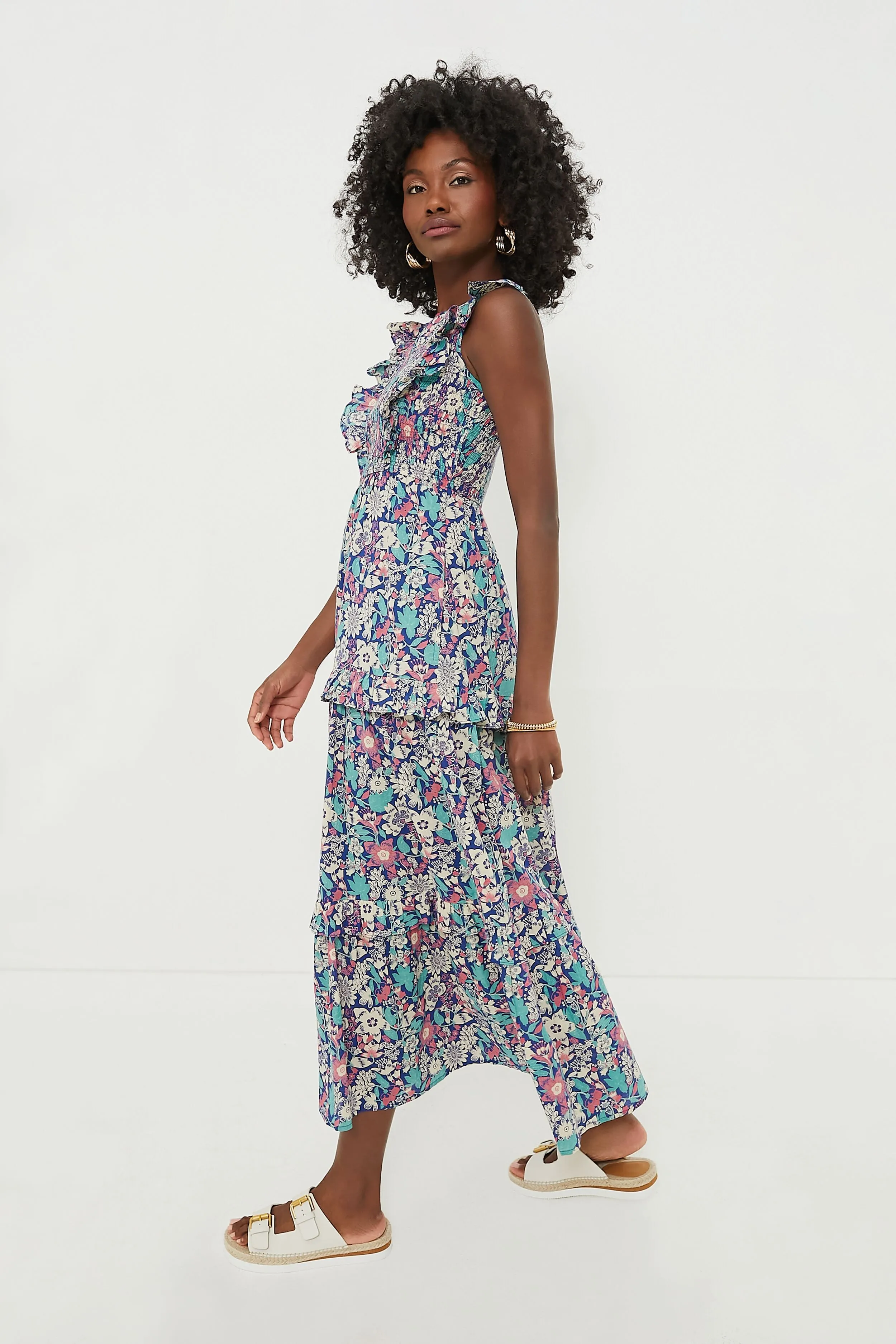 Exclusive Blue Anna's Wild Garden Iris Dress