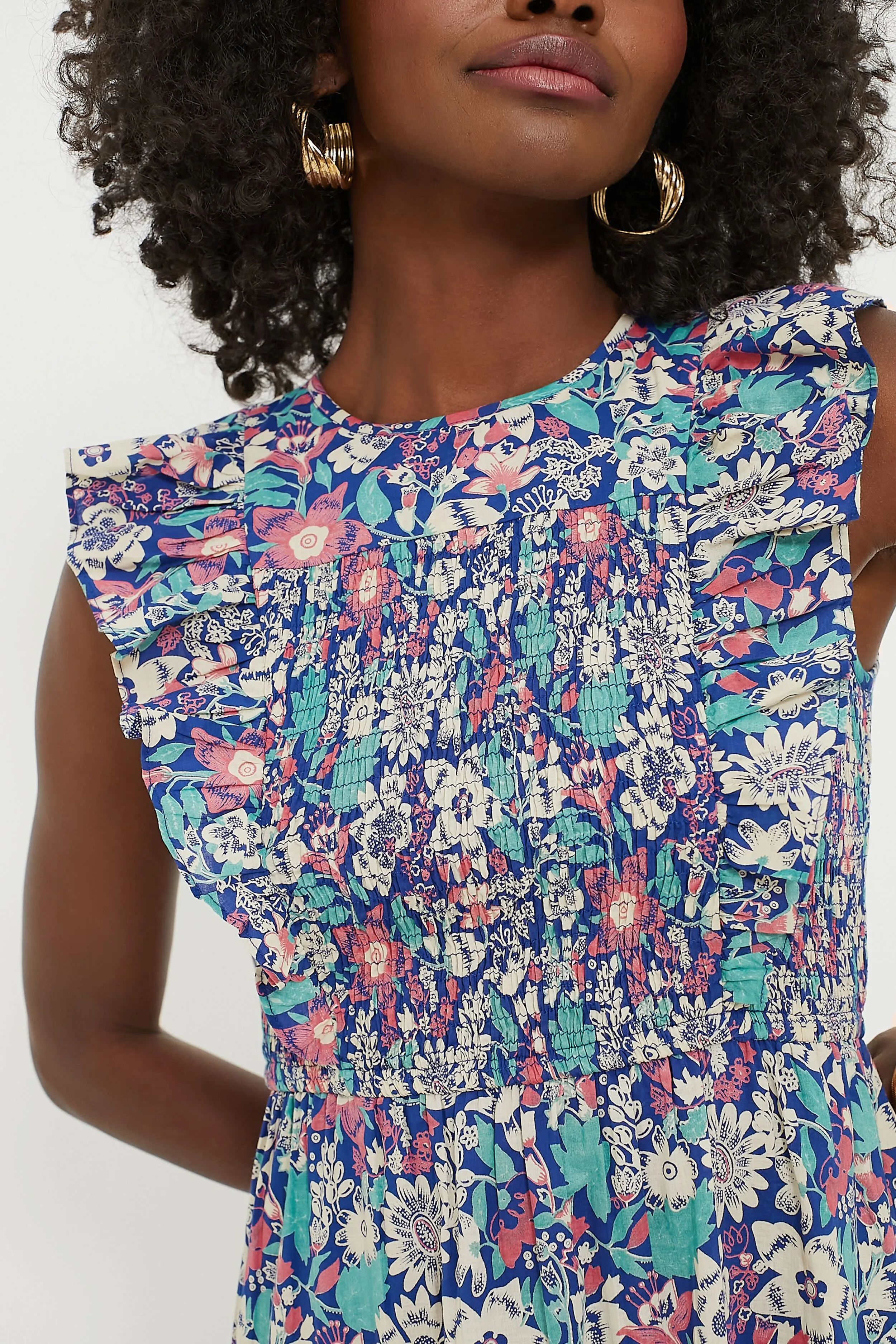 Exclusive Blue Anna's Wild Garden Iris Dress