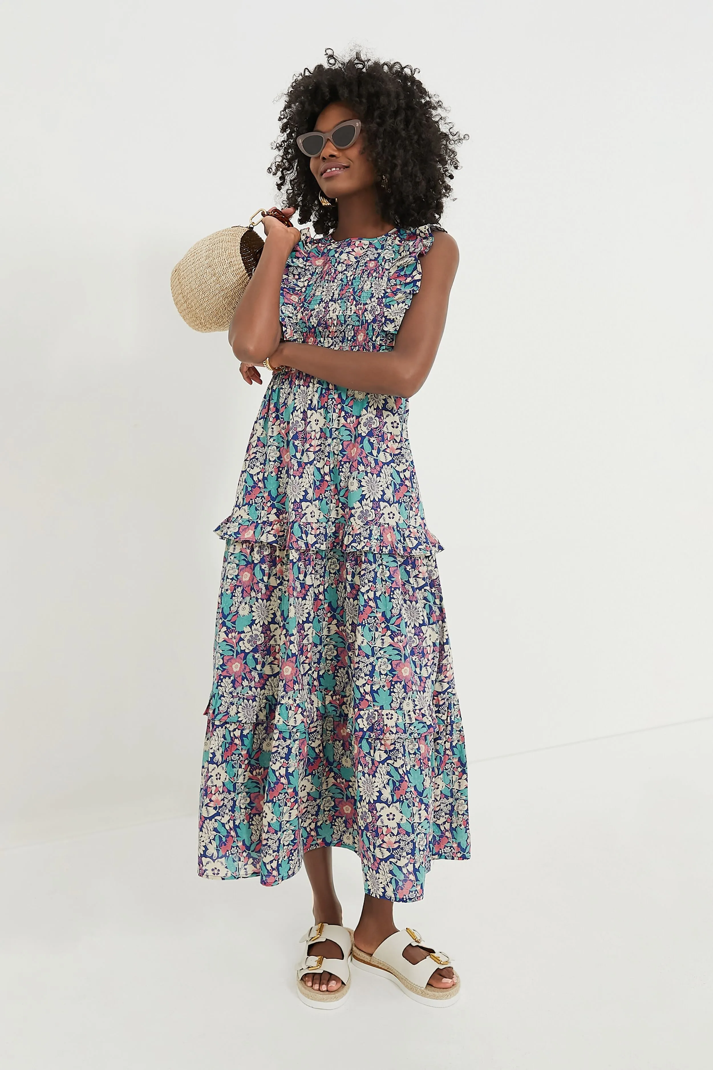 Exclusive Blue Anna's Wild Garden Iris Dress