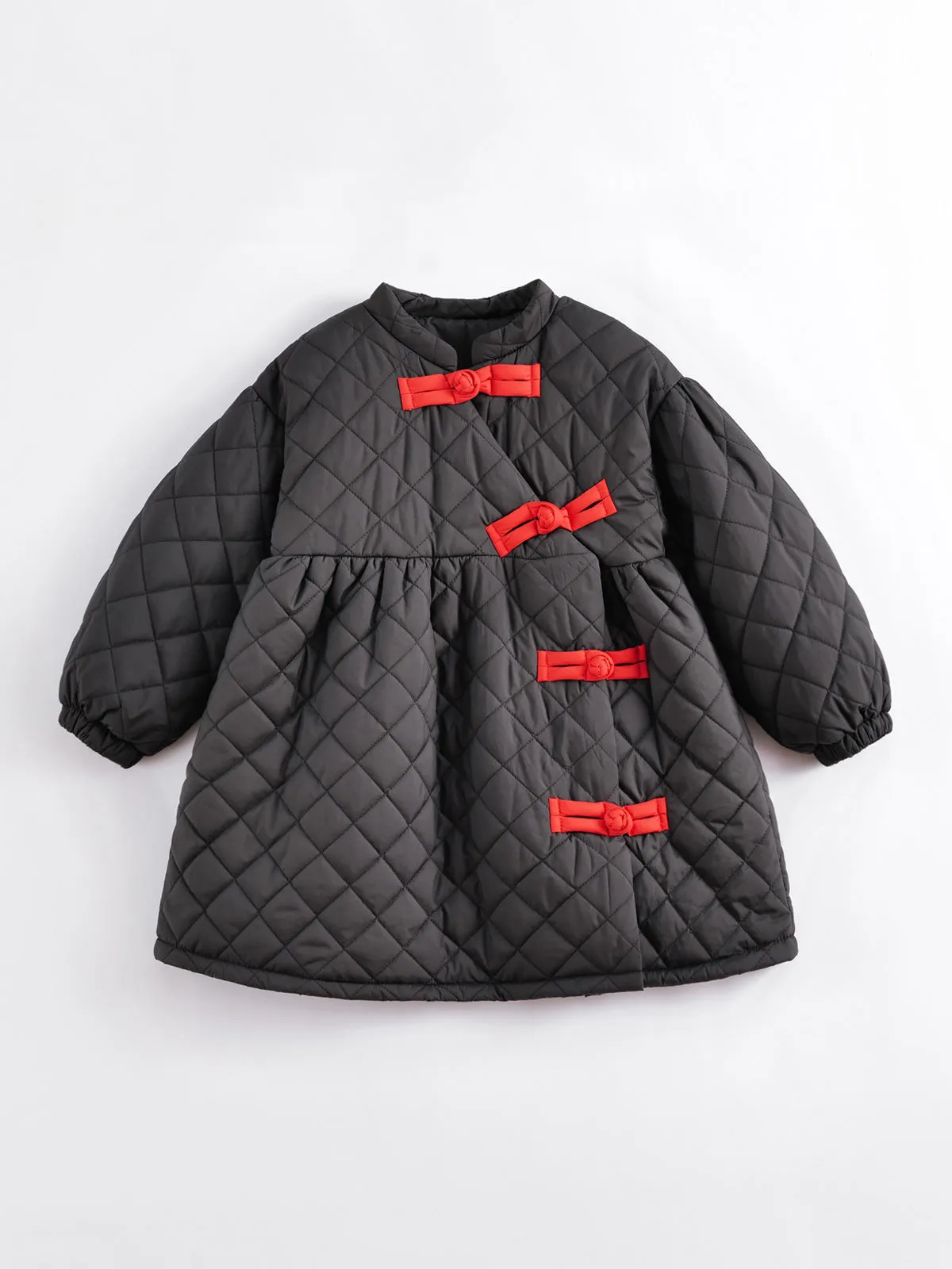 MARC & JANIE Girls New Year Frog Closure Quilted Coat 221591