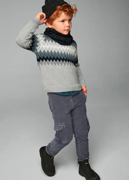 Mayoral Slim Cargo Corduroy Pants