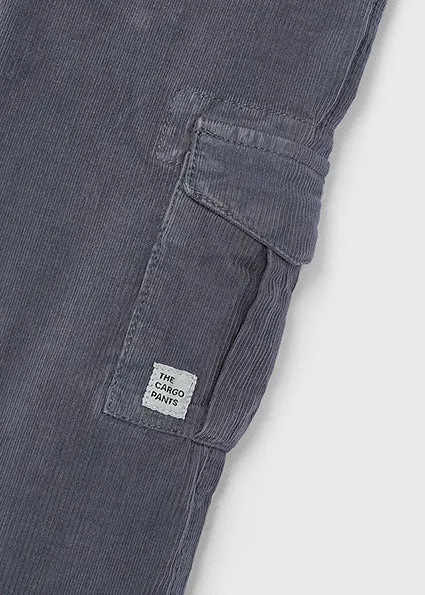 Mayoral Slim Cargo Corduroy Pants