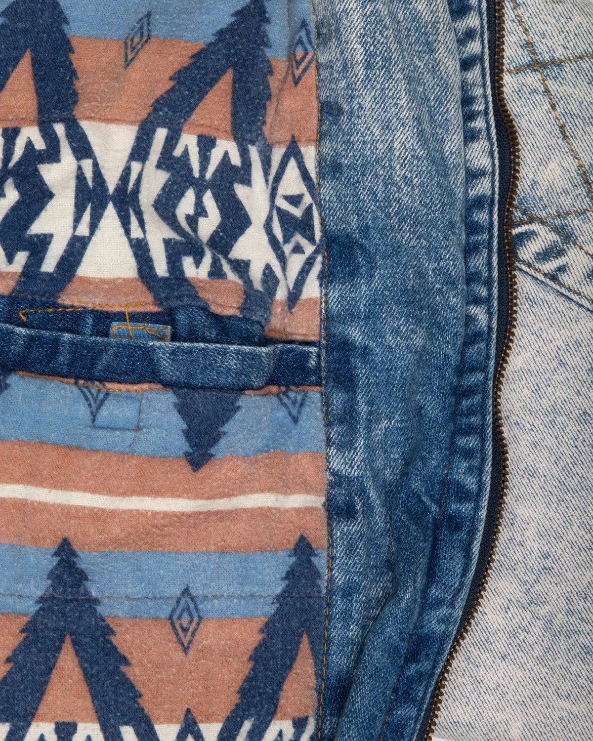 Patchwork '80s acid wash denim jacket