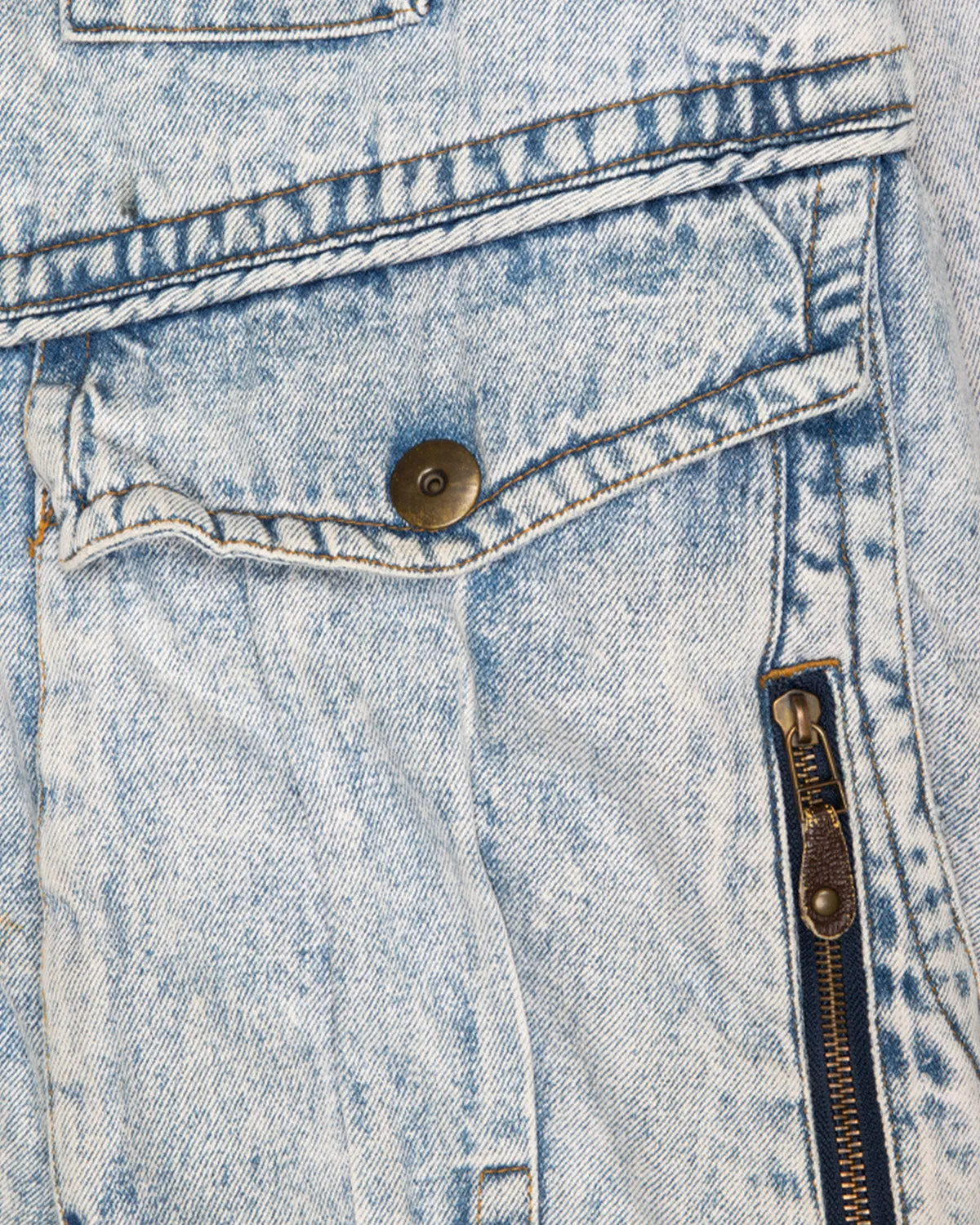 Patchwork '80s acid wash denim jacket