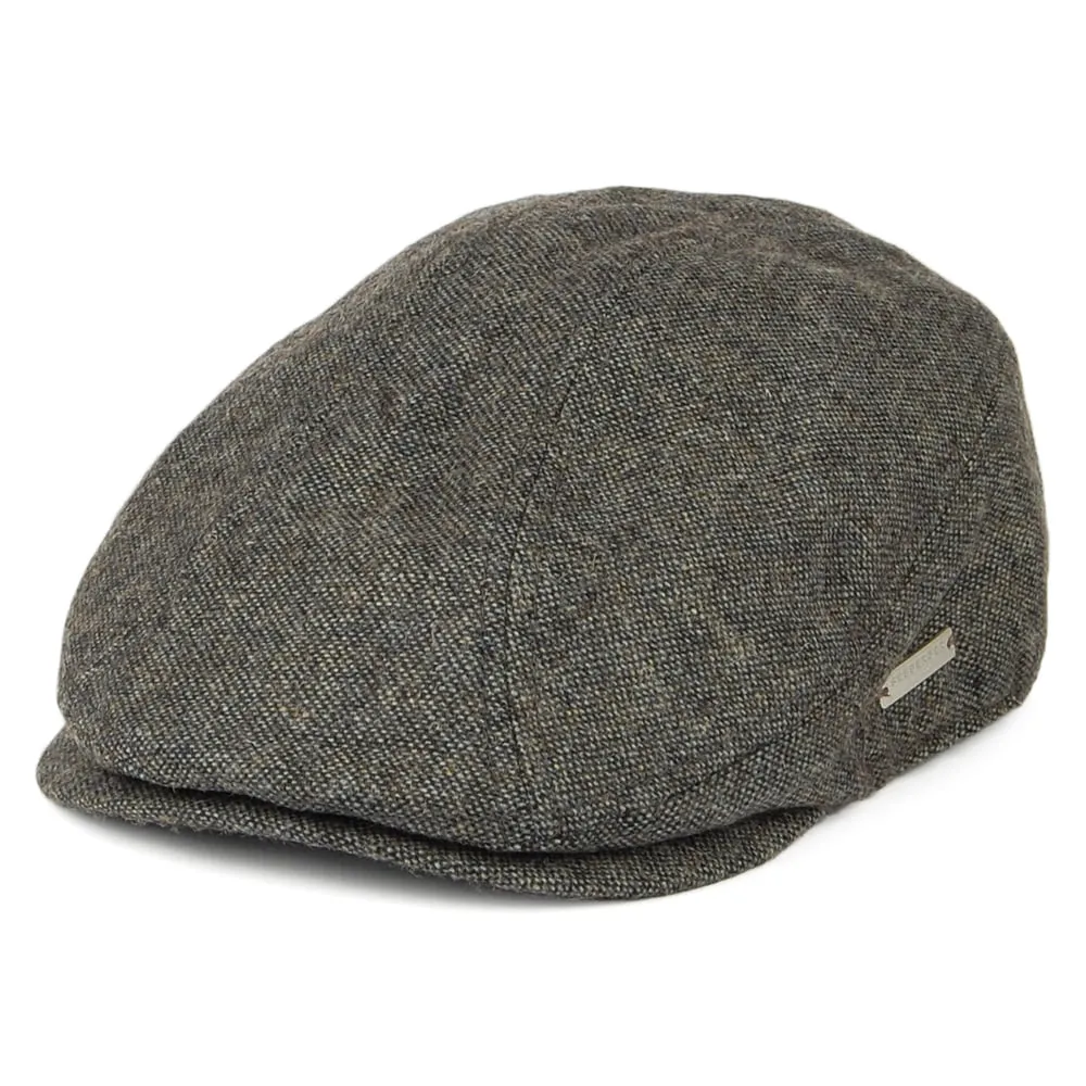 Seeberger Hats Flat Cap with Earflaps - Grey