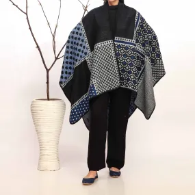 Teal Blue Winter Cape Shawl PW4978
